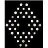 Image 1 : A card of division three glass buttons.