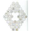 Image 2 : A card of division three glass buttons.
