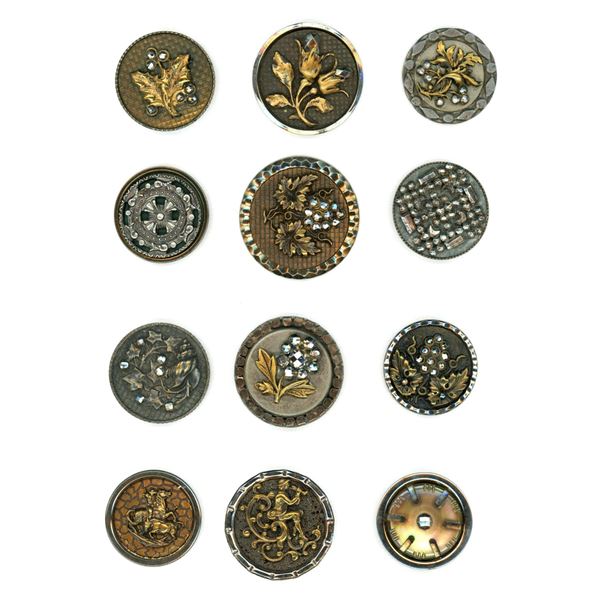 A small card of division one steel cup buttons