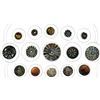 Image 1 : A partial card of assorted steel buttons.