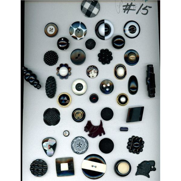 A card of division 1 & 3 black related buttons