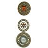 Image 1 : A small card of glass in metal buttons