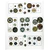 Image 1 : A card of division one assorted enamel buttons