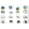 Image 1 : A partial card of div. 3 pictorial porcelain buttons