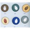 Image 1 : A small card of division three Wedgwood buttons