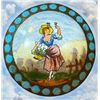 Image 2 : A division 1 pair of Polychrome enamel figural buttons