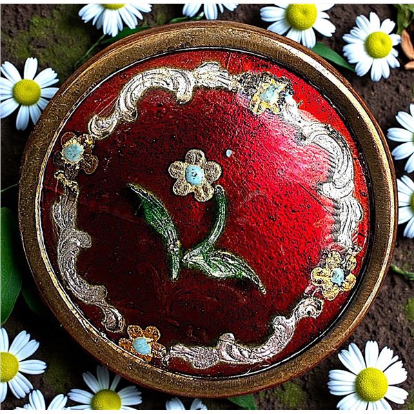 A division one pictorial enamel button
