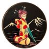 Image 1 : A division one colored disk Asian female figure button