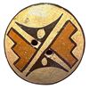 Image 1 : A division three patterned southwest pottery button