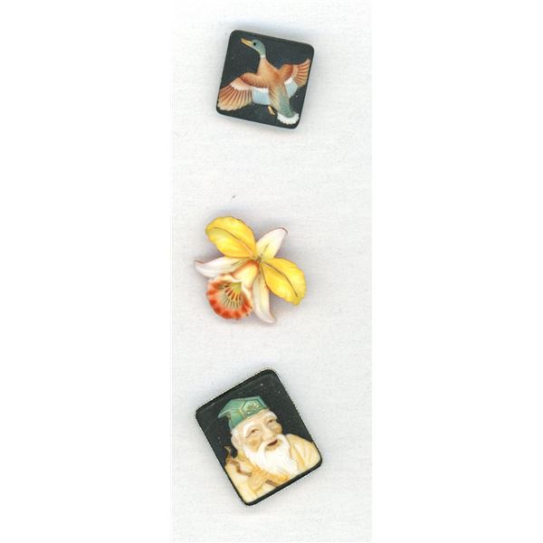A small card of buttons from Japan