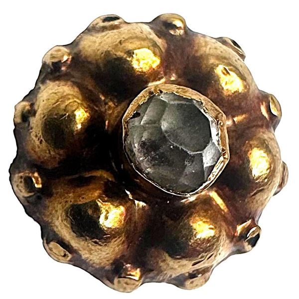 A division one genuine gemstone button