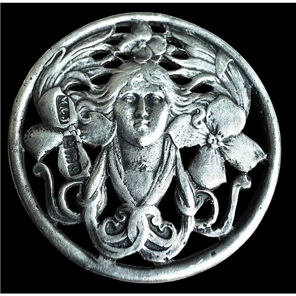A division one pierced pictorial silver button