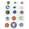 Image 1 : A small card of assorted artist paperweight buttons