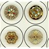Image 2 : A card of division three glass buttons.