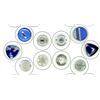 Image 2 : A card of division three glass buttons.