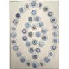 Image 1 : A card of division three glass buttons.
