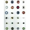 Image 1 : A card of division 1 and 3 assorted glass buttons