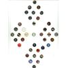 Image 1 : A card of division one colorful glass buttons