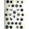 Image 1 : A card of division one black glass buttons