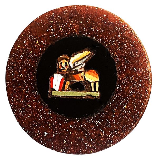 A division one pictorial micro mosaic button