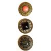Image 1 : A small card of division one Glass in metal buttons