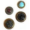 Image 1 : A small card of division one Glass in metal buttons