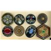 Image 1 : A partial card of division three Bakelite buttons