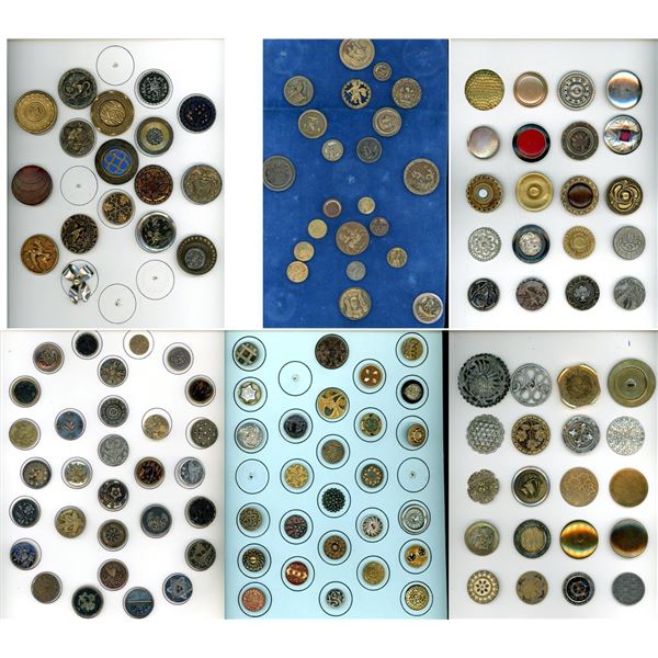 A box lot of several cards of assorted buttons