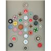 Image 2 : 2 Cards of division three colorful celluloid buttons