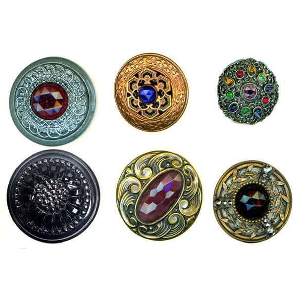 A partial card of division 1 & 3 jeweled buttons