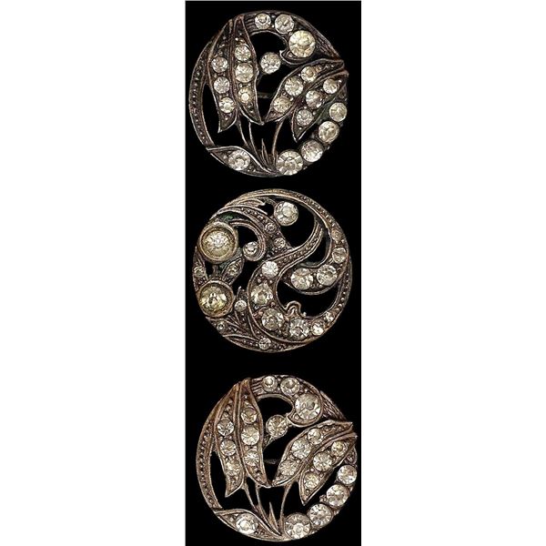 A small card of division one paste jeweled buttons