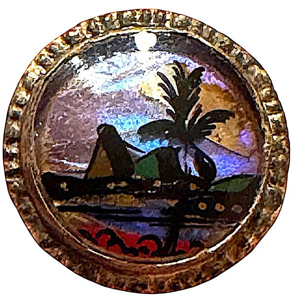 A division three pictorial under glass button