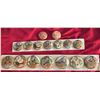 Image 1 : A partial card of Division three Satsuma buttons