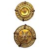 Image 1 : A small card of division one wood back buttons