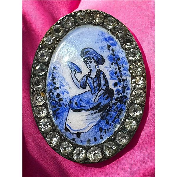 A division one pictorial enamel button