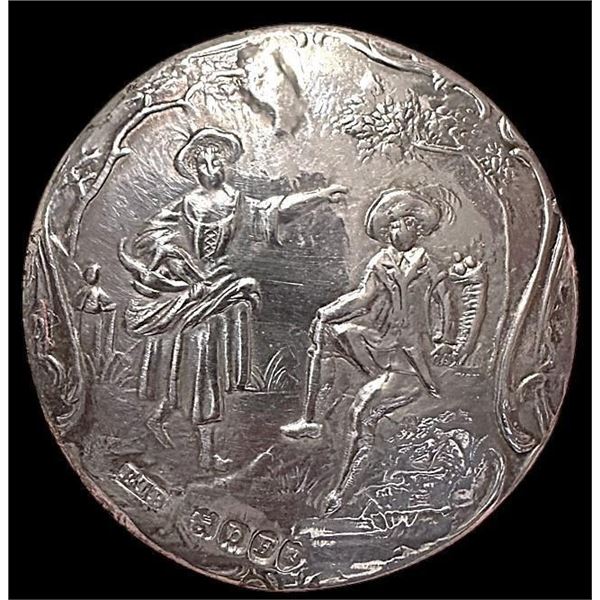 A division one pictorial silver button