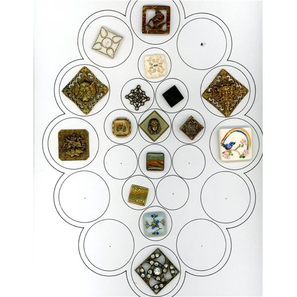 A partial card of division one and three square buttons