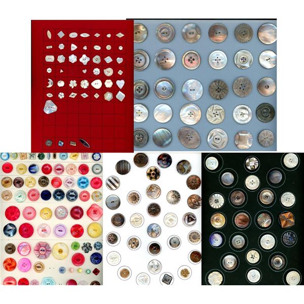 A box lot of several cards of assorted buttons