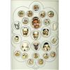 Image 1 : A card of division three Japanese buttons
