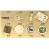 Image 1 : A small card of division 1 & 3 natural material buttons