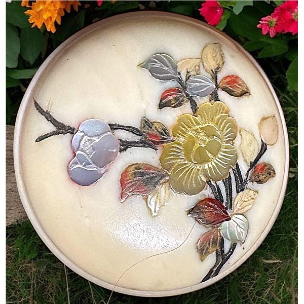 A division one natural material inlay button