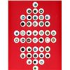 Image 1 : A card of division one glass in metal buttons