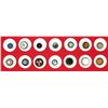 Image 3 : A card of division one glass in metal buttons