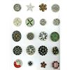 Image 1 : A card of division 1 & 3 assorted jeweled buttons