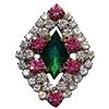 Image 1 : A division three colorful jeweled button