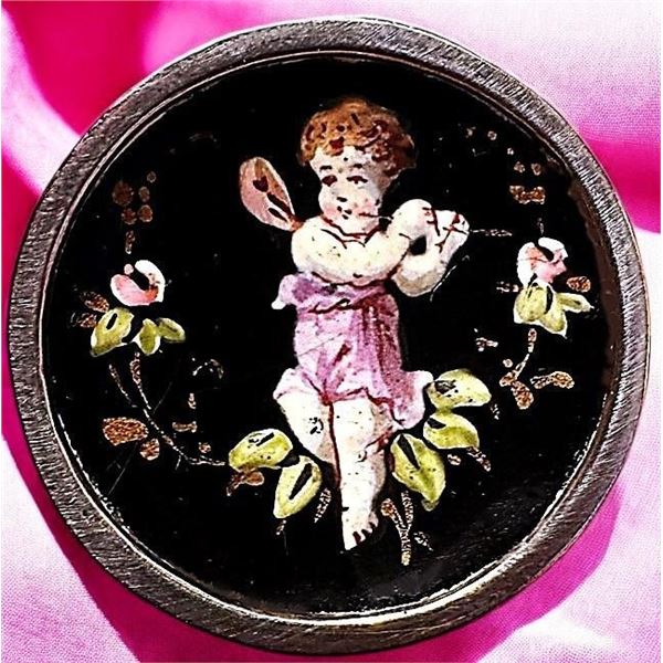 A division one pictorial enamel button