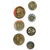Image 1 : A small card of assorted metal picture buttons