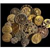 Image 1 : A small bag of assorted picture buttons