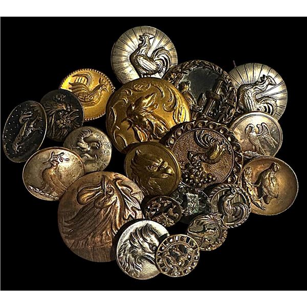 A small bag of assorted picture buttons