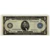 Image 1 : USA 1914 $5 Federal Reserve Note #G25523072B.  Chicago, Blue seal, Signed by White-Mellon.  Fine+ wi